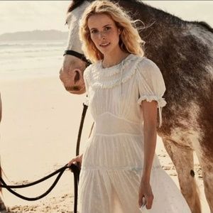 Doen Fiore Dress size Medium Salt White Cream NWT